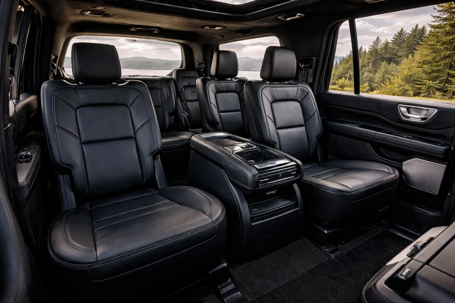 Luxury SUV Interior Bar Harbor Taxi